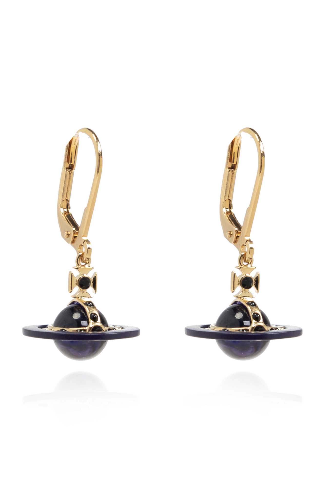【関税&送料込】Vivienne Westwood Earrings Vivienne Westwood Earrings Pierced Crystal Silver Black NO